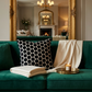Savannah Black and Beige Luxury Throw Pillow