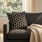 Savannah Black and Beige Luxury Throw Pillow