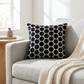 Savannah Black and Beige Luxury Throw Pillow