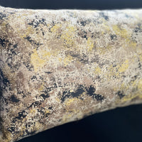 Pretty Passion Yellow, Beige and Gray Luxury Throw Pillow