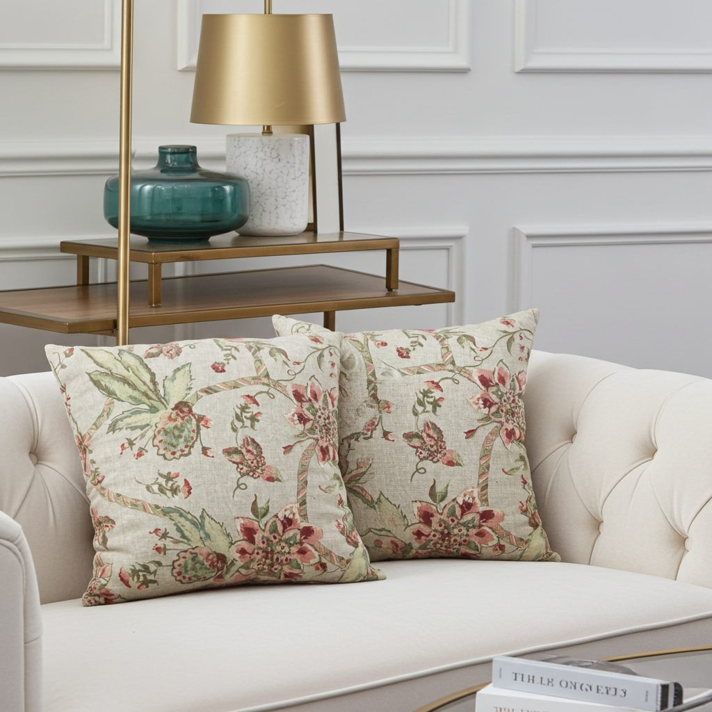Garden Secrets Multicolor Luxury Throw Pillow