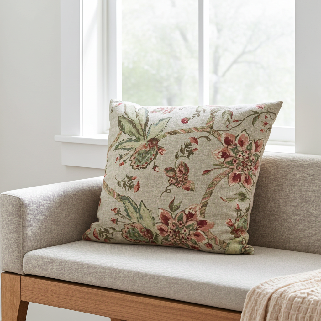 Garden Secrets Multicolor Luxury Throw Pillow