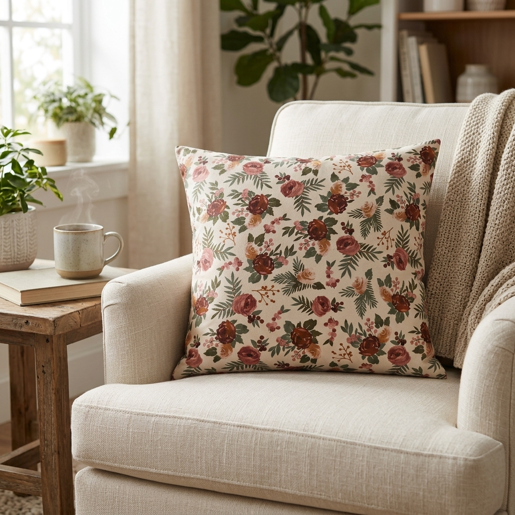 Garden Secrets Multicolor Luxury Throw Pillow