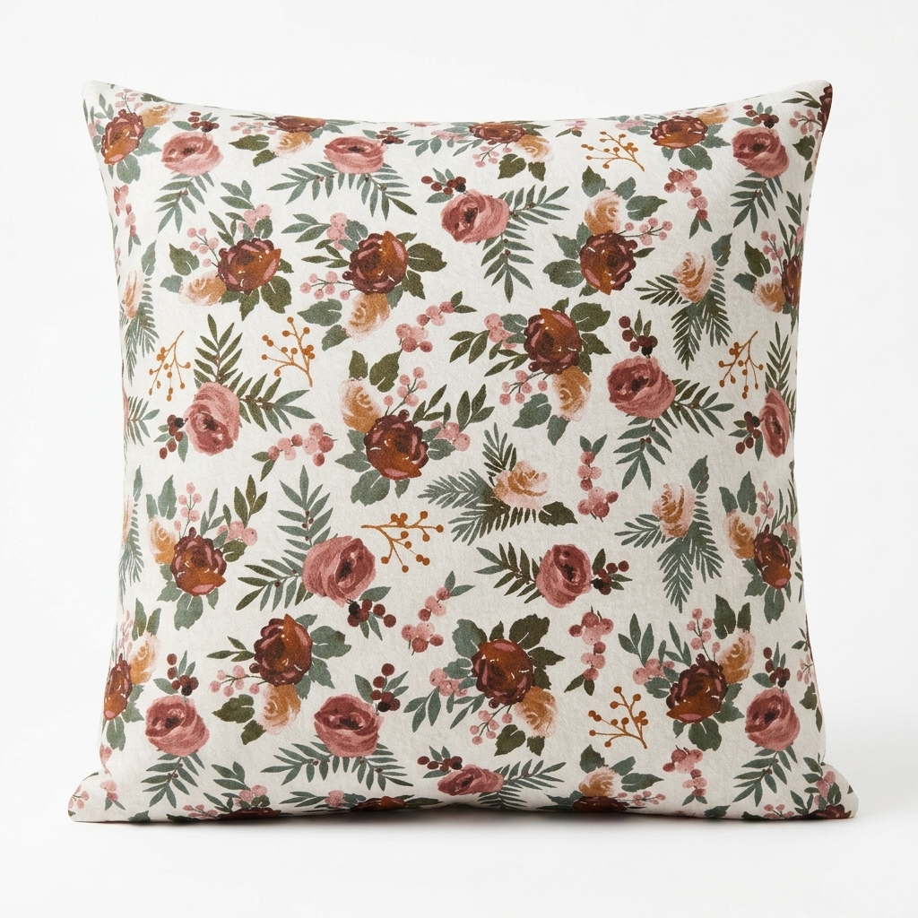 Garden Secrets Multicolor Luxury Throw Pillow