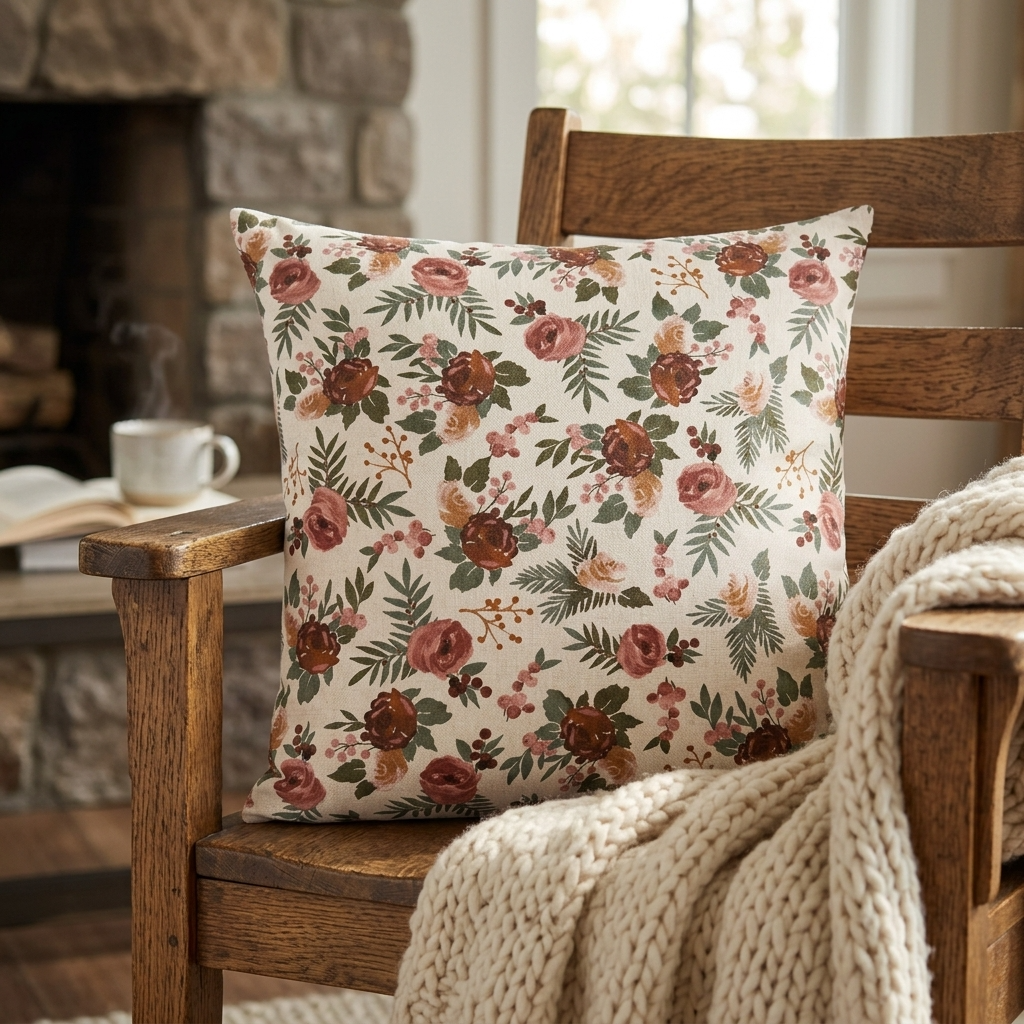 Garden Secrets Multicolor Luxury Throw Pillow