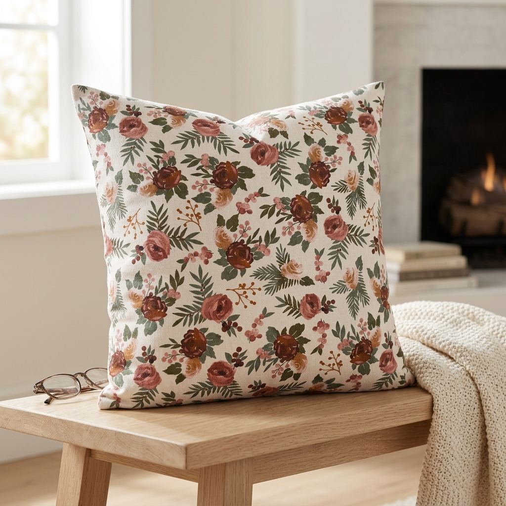 Garden Secrets Multicolor Luxury Throw Pillow