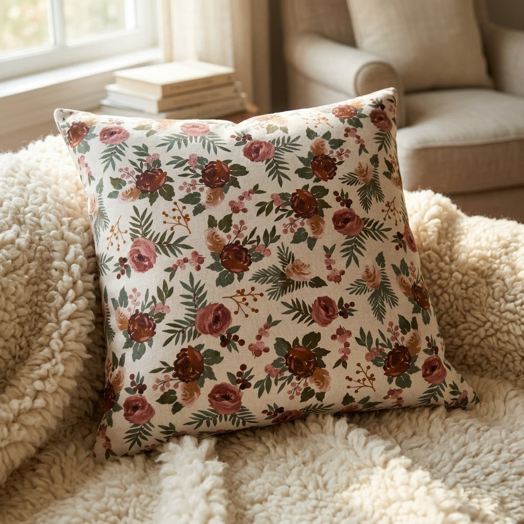 Garden Secrets Multicolor Luxury Throw Pillow