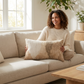 Green Haven Green and Beige Luxury Throw Pillow