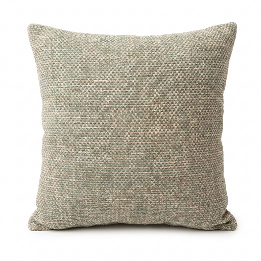 Jesper Jade Green and Beige Luxury Throw Pillow