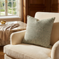 Jesper Jade Green and Beige Luxury Throw Pillow