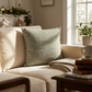 Jesper Jade Green and Beige Luxury Throw Pillow