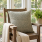Jesper Jade Green and Beige Luxury Throw Pillow