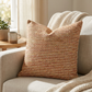 French Brick Orange and Beige Luxury Throw Pillow