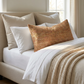 French Brick Orange and Beige Luxury Throw Pillow