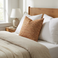 French Brick Orange and Beige Luxury Throw Pillow