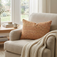 French Brick Orange and Beige Luxury Throw Pillow