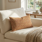 French Brick Orange and Beige Luxury Throw Pillow