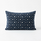Teal Abyss Blue and Gold Luxury Throw Pillow