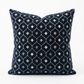 Teal Abyss Blue and Gold Luxury Throw Pillow