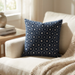 Teal Abyss Blue and Gold Luxury Throw Pillow