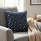 Teal Abyss Blue and Gold Luxury Throw Pillow