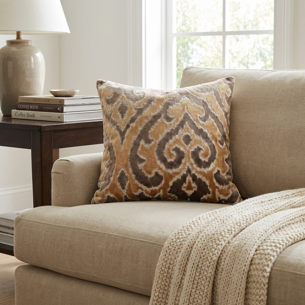 Euphoria Plush Gold Luxury Throw Pillow