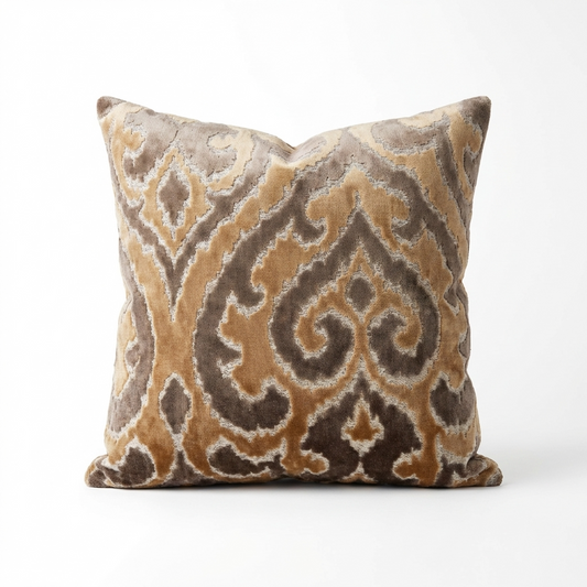 Euphoria Plush Gold Luxury Throw Pillow