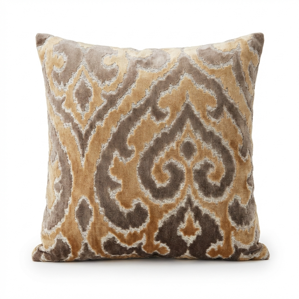 Euphoria Plush Gold Luxury Throw Pillow