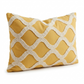 Honeycomb Yellow and Beige Luxury Throw Pillow