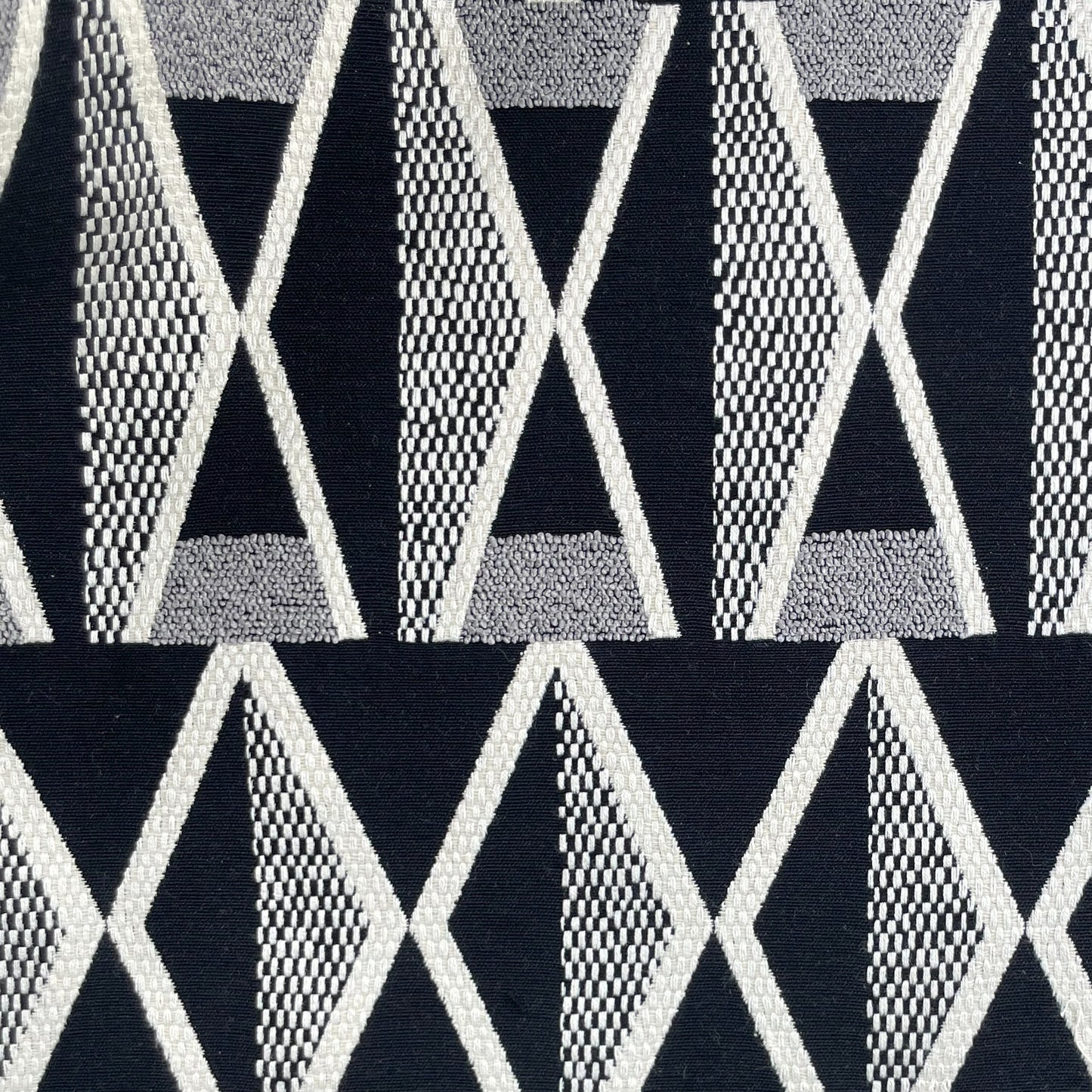 Onyx Way Gray Geometric Luxury Outdoor/Indoor Throw Pillow