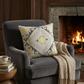 Isabis Plush Brown Ikat Luxury Outdoor/Indoor Throw Pillow