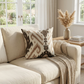 Amare Dream Brown Ikat Luxury Outdoor/Indoor Throw Pillow