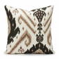 Amare Dream Brown Ikat Luxury Outdoor/Indoor Throw Pillow