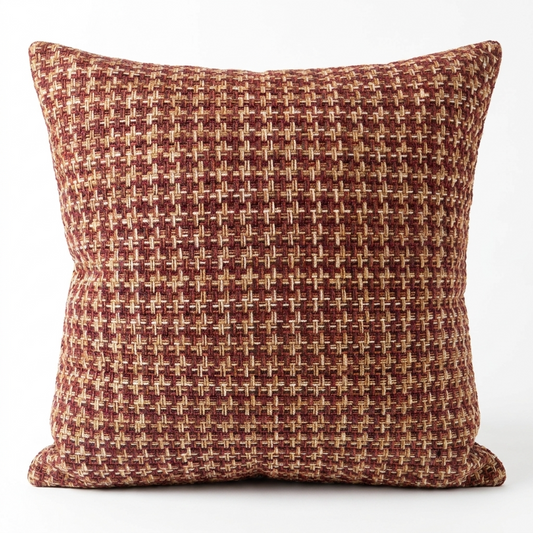 Cherry Tassel Orange Stripes Luxury Outdoor/Indoor Throw Pillow