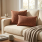 Cherry Tassel Orange Stripes Luxury Outdoor/Indoor Throw Pillow