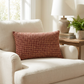 Cherry Tassel Orange Stripes Luxury Outdoor/Indoor Throw Pillow