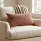 Cherry Tassel Orange Stripes Luxury Outdoor/Indoor Throw Pillow