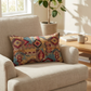 Red Sand Red Blue and Orange Handmade Luxury Pillow