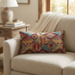 Red Sand Red Blue and Orange Handmade Luxury Pillow
