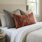 Ellipse Purple Olive and Red Handmade Luxury Pillow