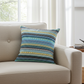 Lake Marsh Turquoise Yellow and Navy Handmade Luxury Pillow
