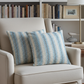 Blue Gate Gray Blue and Taupe Handmade Luxury Pillow