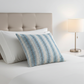 Blue Gate Gray Blue and Taupe Handmade Luxury Pillow
