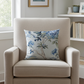 Elyssa Navy Brown and Cream Handmade Luxury Pillow