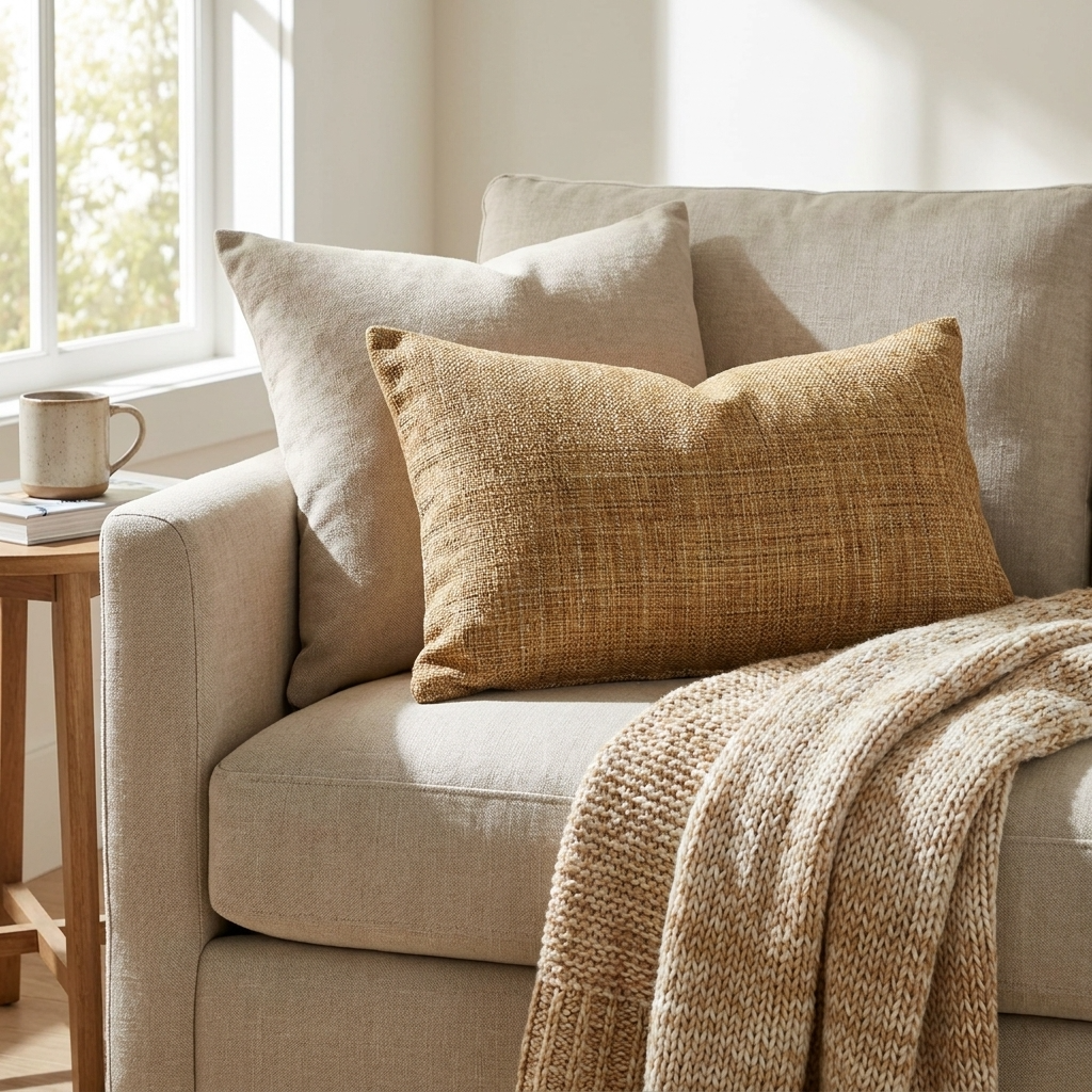 Forest Meadow Taupe Handmade Luxury Pillow
