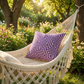 Velvet Maze Runner Fuchsia Handmade Luxury Pillow