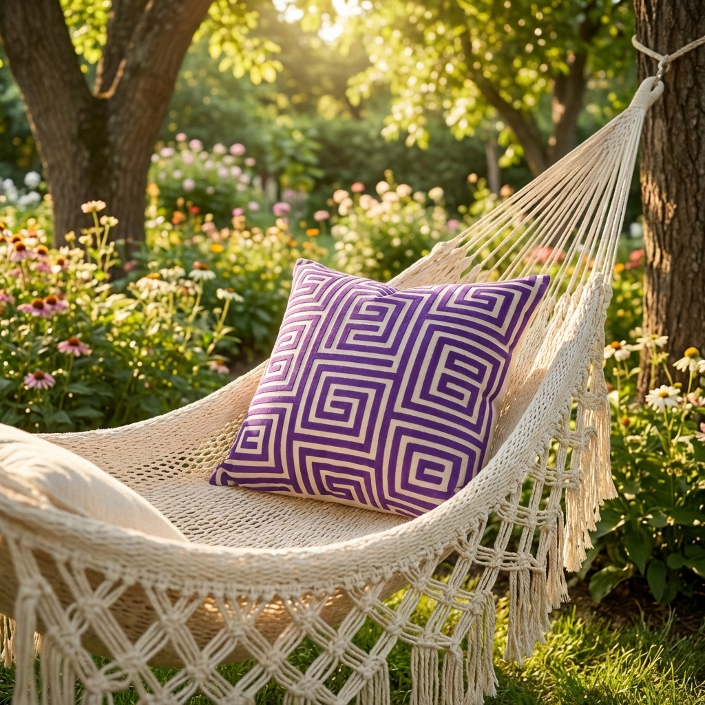 Velvet Maze Runner Fuchsia Handmade Luxury Pillow