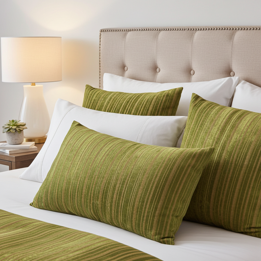 Wild Sage Green Gray and Cream Handmade Luxury Pillow