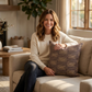 Argyle Square Espresso Handmade Luxury Pillow