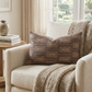 Argyle Square Espresso Handmade Luxury Pillow